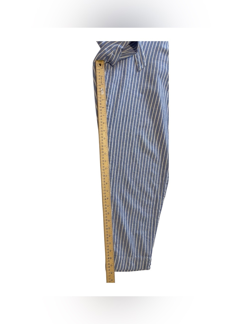 Beachlunchlounge Collection Women's Blue&White Striped Linen-Cotton Pants, XL - Picture 7 of 9